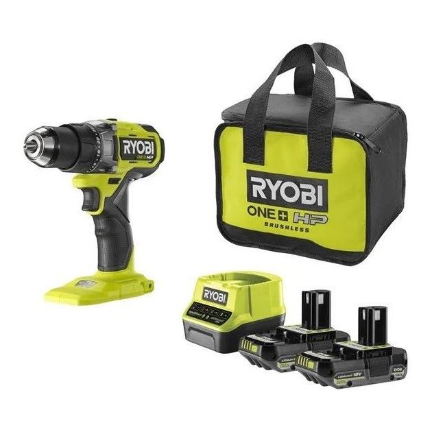 Ryobi Шурупокрут-дриль акумуляторний ONE+ HP RDD18X-220S 18В 2х2А·год ЗП 95Нм 500·2100об·хв 1.7кг сумка, фото  | SNABZHENIE.com.ua