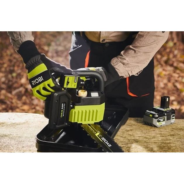 Ryobi Пила ланцюгова акумуляторна ONE+ HP RY18CSX30A-150 18B 1х5А·год ЗП шина 30см безщіткова 13.2м/с 3.2кг, фото , изображение 5 | SNABZHENIE.com.ua