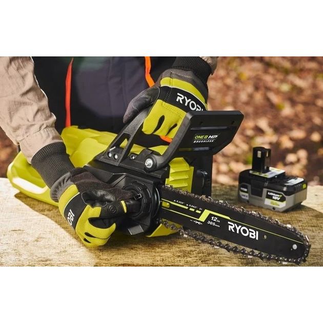 Ryobi Пила ланцюгова акумуляторна ONE+ HP RY18CSX30A-150 18B 1х5А·год ЗП шина 30см безщіткова 13.2м/с 3.2кг, фото , изображение 4 | SNABZHENIE.com.ua