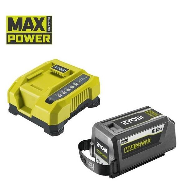 Ryobi Набір акумулятора та зарядного пристрою Max Power RY36BK60B-160 36В 1х6А·год ЗП 6А швидкозарядний, фото , зображення 2 | SNABZHENIE.com.ua Ryobi Набір акумулятора та зарядного пристрою Max Power RY36BK60B-160 36В 1х6А·год ЗП 6А швидкозарядний, фото , зображення 2 | SNABZHENIE.com.ua