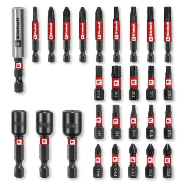 Einhell Набір біт і головок, 1/4", 28шт, кейс, фото , изображение 4 | SNABZHENIE.com.ua Einhell Набір біт і головок, 1/4", 28шт, кейс, фото , изображение 4 | SNABZHENIE.com.ua