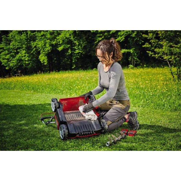 Einhell Аератор-скарифікатор акумуляторний GE-SC 36/35 Li - Solo 36В 35см безщітковий ножи 16шт 9.94кг (без АКБ та ЗП), фото , изображение 3 | SNABZHENIE.com.ua Einhell Аератор-скарифікатор акумуляторний GE-SC 36/35 Li - Solo 36В 35см безщітковий ножи 16шт 9.94кг (без АКБ та ЗП), фото , изображение 3 | SNABZHENIE.com.ua