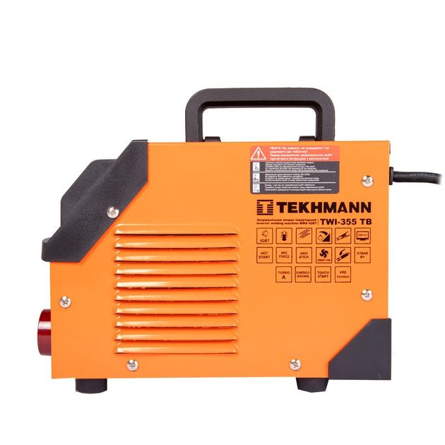 TEKHMANN Зварювальний апарат інверторний TWI-355 TB 140А(190А turbo режим) 5.2-8.2кВт 170-270В 5кг, фото , зображення 7 | SNABZHENIE.com.ua TEKHMANN Зварювальний апарат інверторний TWI-355 TB 140А(190А turbo режим) 5.2-8.2кВт 170-270В 5кг, фото , зображення 7 | SNABZHENIE.com.ua