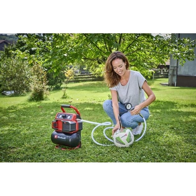 Einhell Компресор повітряний TE-AC 18/75 Li OF - Solo, акумуляторний 18В PXC, 8бар, 75л/хв, бак 5л, 7.76кг, (без АКБ та ЗП), фото , изображение 4 | SNABZHENIE.com.ua Einhell Компресор повітряний TE-AC 18/75 Li OF - Solo, акумуляторний 18В PXC, 8бар, 75л/хв, бак 5л, 7.76кг, (без АКБ та ЗП), фото , изображение 4 | SNABZHENIE.com.ua