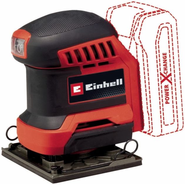 Einhell Шліфмашина вібраційна акумуляторна TE-OS 18/113 Li - Solo 18, 113х101мм 1.04кг без АКБ і ЗП, фото  | SNABZHENIE.com.ua