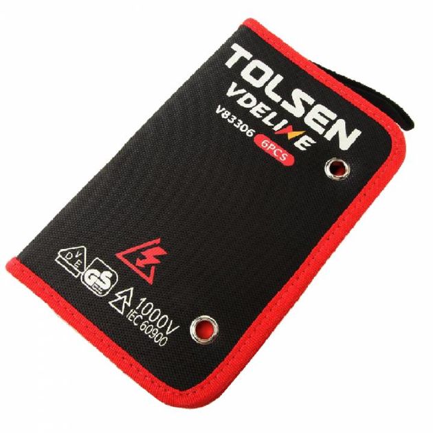 Tolsen Набір інструментів VDE, діелектричний, 6шт, для електрика 1000В, CrV та S2, фото , зображення 4 | SNABZHENIE.com.ua