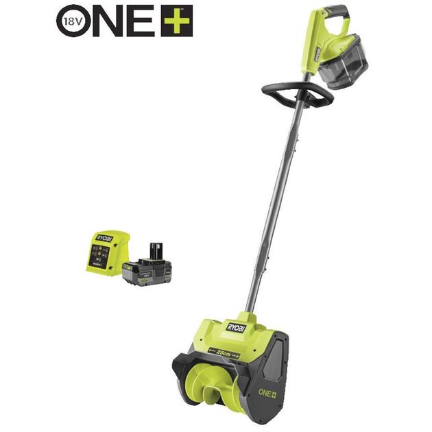 Ryobi Снігоприбирач акумуляторний ONE+ RY18ST25A-140 18В акб 1х4А·год ширина 25см викид 6м глибина 15см 5.3кг, фото  | SNABZHENIE.com.ua