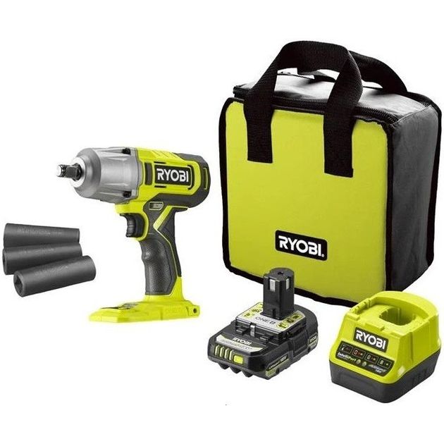 Ryobi Гайковерт ударний акумуляторний ONE+ RIW18-1C20SA3 18В АКБ 1х2А·год 2600об·хв 800Нм 1/2" 3 швидкості 1.7кг сумка, фото  | SNABZHENIE.com.ua