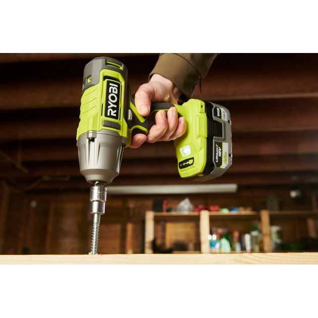 Ryobi Гайковерт ударний акумуляторний ONE+ RIW18-1C20SA3 18В АКБ 1х2А·год 2600об·хв 800Нм 1/2" 3 швидкості 1.7кг сумка, фото , изображение 6 | SNABZHENIE.com.ua Ryobi Гайковерт ударний акумуляторний ONE+ RIW18-1C20SA3 18В АКБ 1х2А·год 2600об·хв 800Нм 1/2" 3 швидкості 1.7кг сумка, фото , изображение 6 | SNABZHENIE.com.ua