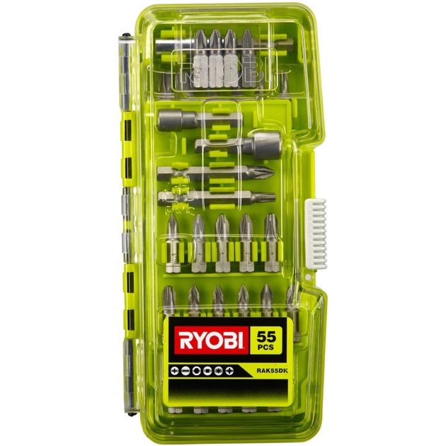 Ryobi Набір біт RAK55DK 55шт кейс, фото  | SNABZHENIE.com.ua