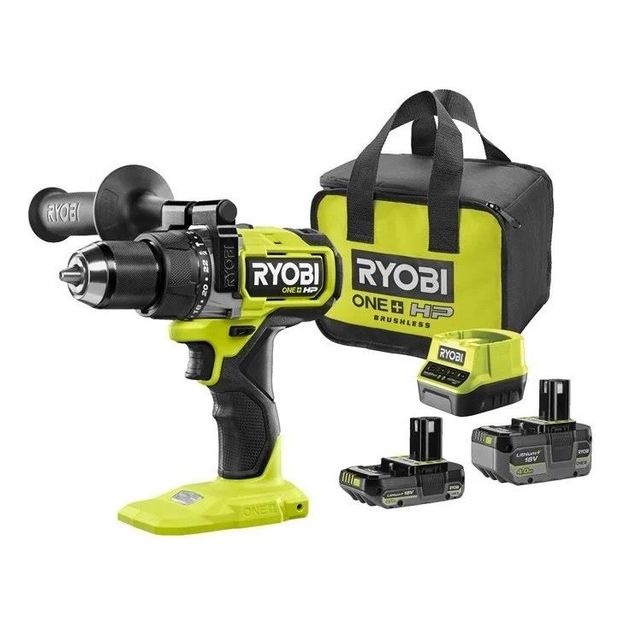 Ryobi Шурупокрут-дриль ударний акумуляторний ONE+ HP RPD18X-242S 18В 1х2А·год 1х4А·год ЗП 95Нм 500·2100об·хв 1.3кг сумка, фото , зображення 2 | SNABZHENIE.com.ua Ryobi Шурупокрут-дриль ударний акумуляторний ONE+ HP RPD18X-242S 18В 1х2А·год 1х4А·год ЗП 95Нм 500·2100об·хв 1.3кг сумка, фото , зображення 2 | SNABZHENIE.com.ua