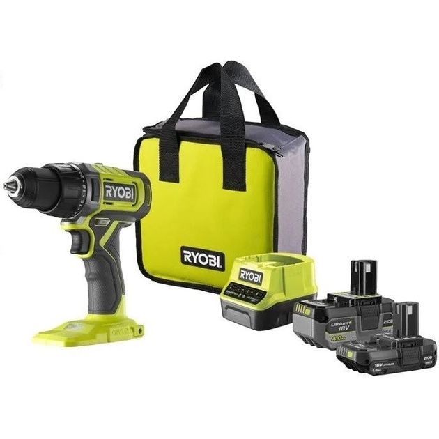 Ryobi Шурупокрут-дриль акумуляторний ONE+ RDD18-2C415S 18В 1х4А·год 1х1.5А·год ЗП 52Нм 450·1750об·хв 1.3кг сумка, фото  | SNABZHENIE.com.ua