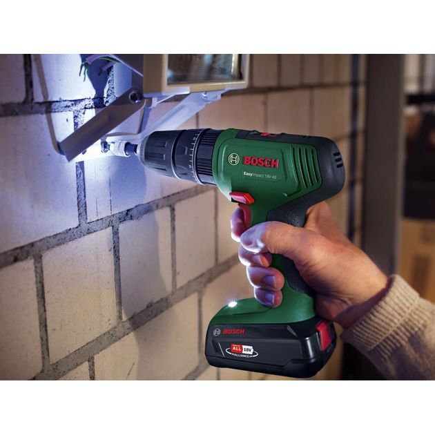 Bosch Шурупокрут-дриль акумуляторний EasyImpact 18V-40 18В 2х2А·год 20·38Нм 0-430·0-1630об·хв кейс ЗП 1.4кг, фото , изображение 8 | SNABZHENIE.com.ua Bosch Шурупокрут-дриль акумуляторний EasyImpact 18V-40 18В 2х2А·год 20·38Нм 0-430·0-1630об·хв кейс ЗП 1.4кг, фото , изображение 8 | SNABZHENIE.com.ua