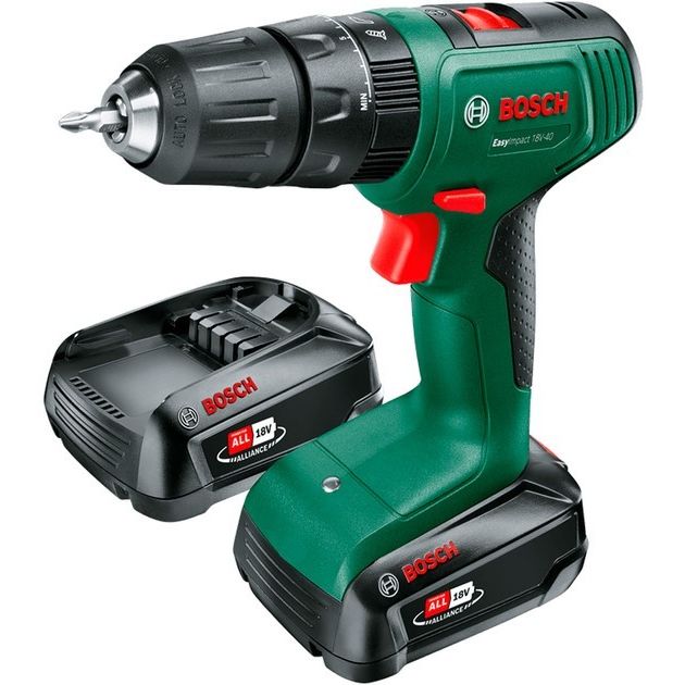 Bosch Шурупокрут-дриль акумуляторний EasyImpact 18V-40 18В 2х2А·год 20·38Нм 0-430·0-1630об·хв кейс ЗП 1.4кг, фото  | SNABZHENIE.com.ua