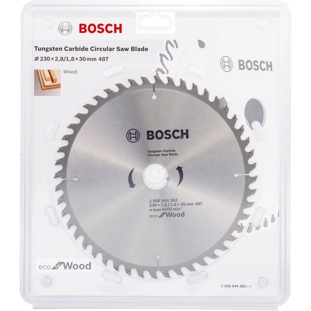 Bosch Диск пиляльний Eco for Wood 230x30-48T, фото , зображення 3 | SNABZHENIE.com.ua Bosch Диск пиляльний Eco for Wood 230x30-48T, фото , зображення 3 | SNABZHENIE.com.ua