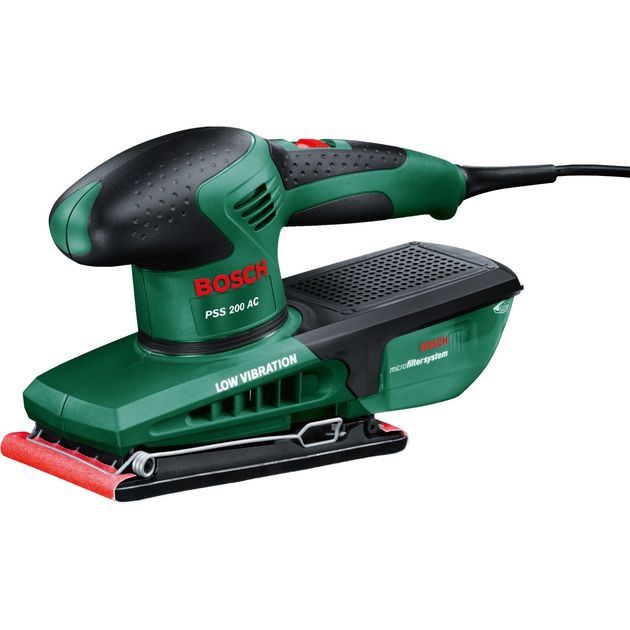 Bosch Шліфмашина вібраційна PSS 200 AC 200Вт платформа 93x230 24000кол·хв 1.6кг, фото  | SNABZHENIE.com.ua