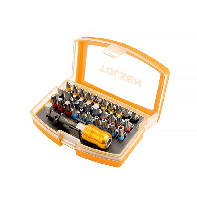 Tolsen Біти, набір 32шт, 1/4", подовжувач магнітний, SL,PH,PZ, Torx, кейс, фото , зображення 2 | SNABZHENIE.com.ua Tolsen Біти, набір 32шт, 1/4", подовжувач магнітний, SL,PH,PZ, Torx, кейс, фото , зображення 2 | SNABZHENIE.com.ua