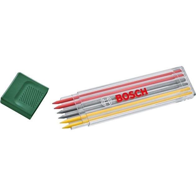 Bosch Грифелі для маркера глибокого отвору різнокольорові, 6 шт., фото  | SNABZHENIE.com.ua
