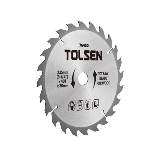 Tolsen Диск пильний по дереву, 235х60Tх30мм, фото , зображення 2 | SNABZHENIE.com.ua Tolsen Диск пильний по дереву, 235х60Tх30мм, фото , зображення 2 | SNABZHENIE.com.ua