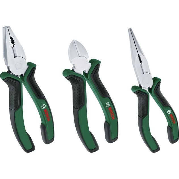 Bosch Плоскогубці набір 3 шт, комбіновані, подовжені, бокорізи, фото  | SNABZHENIE.com.ua