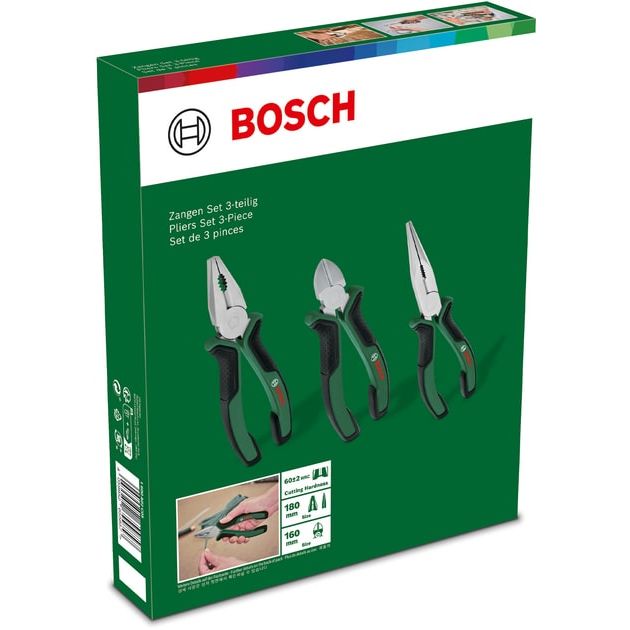 Bosch Плоскогубці набір 3 шт, комбіновані, подовжені, бокорізи, фото , зображення 10 | SNABZHENIE.com.ua Bosch Плоскогубці набір 3 шт, комбіновані, подовжені, бокорізи, фото , зображення 10 | SNABZHENIE.com.ua