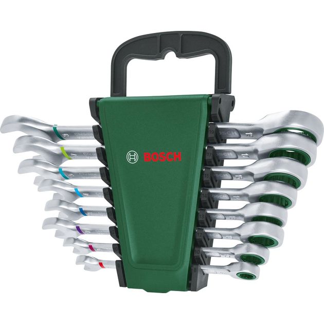 Bosch Ключі комбіновані, набір 8шт, 6-19мм, фото , зображення 2 | SNABZHENIE.com.ua Bosch Ключі комбіновані, набір 8шт, 6-19мм, фото , зображення 2 | SNABZHENIE.com.ua