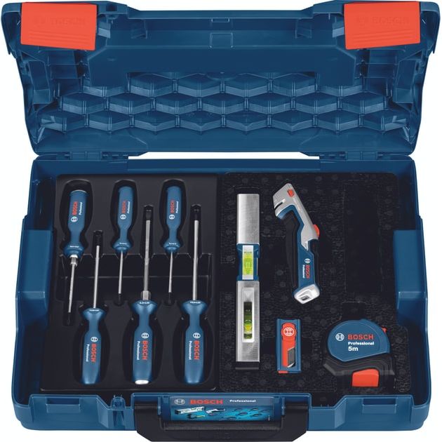 Bosch Набір професійних викруток та змішаних ручних інструментів 19 шт, L 3.5, SL6.5, TX15, TX20, PH1, PZ 2 мм, рулетка 5м, рівень 25см, фото , зображення 5 | SNABZHENIE.com.ua Bosch Набір професійних викруток та змішаних ручних інструментів 19 шт, L 3.5, SL6.5, TX15, TX20, PH1, PZ 2 мм, рулетка 5м, рівень 25см, фото , зображення 5 | SNABZHENIE.com.ua