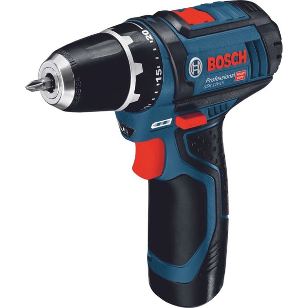 Bosch Шурупокрут-дриль акумуляторний GSB 12В 2х2А·год 30Нм 400·1300об·хв 0.89кг GAL 12V-20 + набір ручного інструменту, фото , изображение 6 | SNABZHENIE.com.ua