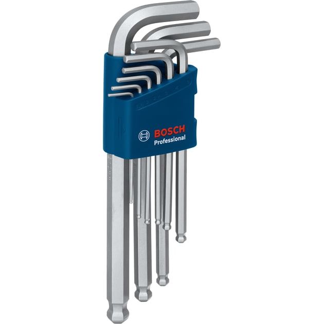 Bosch Ключі шестигранні, набір 9шт, кулястий наконечник, фото  | SNABZHENIE.com.ua