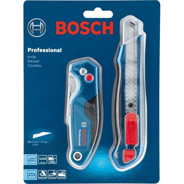 Bosch Ніж, набыр 2 шт, складний трапецієподібне лезо,корпус пластик, сегментоване лезо корпус пластик, фото , изображение 10 | SNABZHENIE.com.ua Bosch Ніж, набыр 2 шт, складний трапецієподібне лезо,корпус пластик, сегментоване лезо корпус пластик, фото , изображение 10 | SNABZHENIE.com.ua