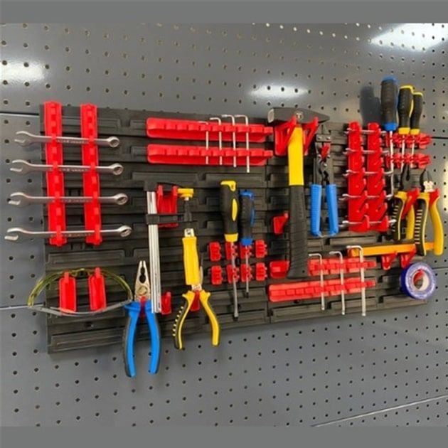 Kistenberg Панель підвісна з набором гачків KS_kit5, 2 панелі 38.6*1.8*39см, 20 гічків, пластик, фото , зображення 5 | SNABZHENIE.com.ua Kistenberg Панель підвісна з набором гачків KS_kit5, 2 панелі 38.6*1.8*39см, 20 гічків, пластик, фото , зображення 5 | SNABZHENIE.com.ua