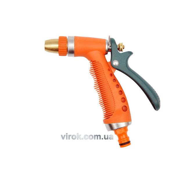 Зрошувач-пістолет 3-режимний FLO до шлангу 1/2", TRP-пластик + цинк [12/48], фото  | SNABZHENIE.com.ua