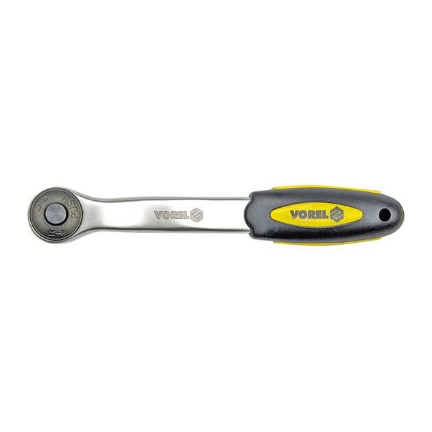 Тріщатка VOREL 1/4", вигнута, L=150 мм, 72T, CrV [6/36], фото  | SNABZHENIE.com.ua