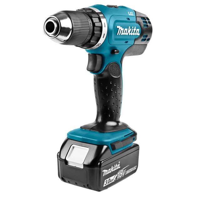 Makita Шурупокрут-дриль акумуляторний DDF453RFE 18B 2х3А·год 42Нм 0-400·0-1300 об·хв кейс 1.8кг, фото , зображення 2 | SNABZHENIE.com.ua Makita Шурупокрут-дриль акумуляторний DDF453RFE 18B 2х3А·год 42Нм 0-400·0-1300 об·хв кейс 1.8кг, фото , зображення 2 | SNABZHENIE.com.ua