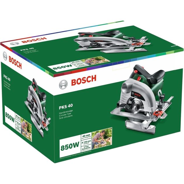 Bosch Пила дискова PKS 40 850Вт 130мм 2.6кг, фото , изображение 7 | SNABZHENIE.com.ua Bosch Пила дискова PKS 40 850Вт 130мм 2.6кг, фото , изображение 7 | SNABZHENIE.com.ua