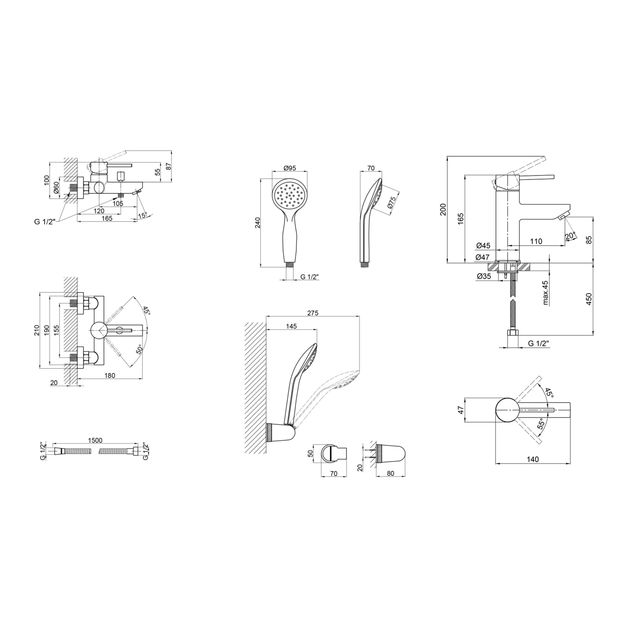 Комплект для ванной комнаты Qtap Spring Chrome: Смеситель QTSPRCRM006 +  Смеситель QTSPRCRM001, фото , изображение 2 | SNABZHENIE.com.ua Комплект для ванной комнаты Qtap Spring Chrome: Смеситель QTSPRCRM006 +  Смеситель QTSPRCRM001, фото , изображение 2 | SNABZHENIE.com.ua