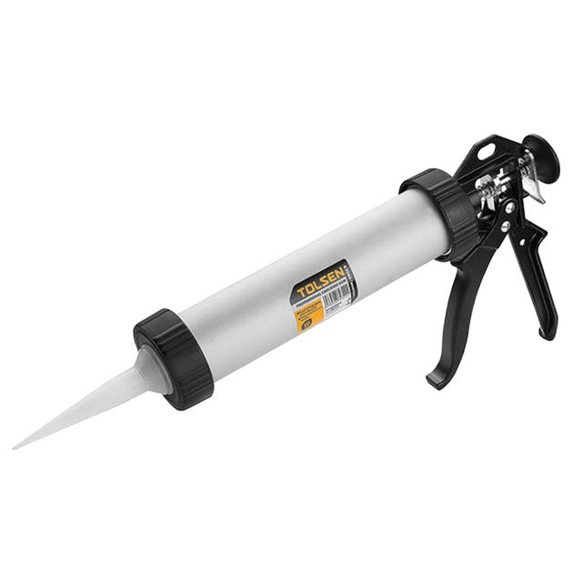 Tolsen Пістолет для герметика Профі, 375мл, корпус алюмінієвий, робоча частина 375мм, алюмінієве руків’я, фото , зображення 2 | SNABZHENIE.com.ua