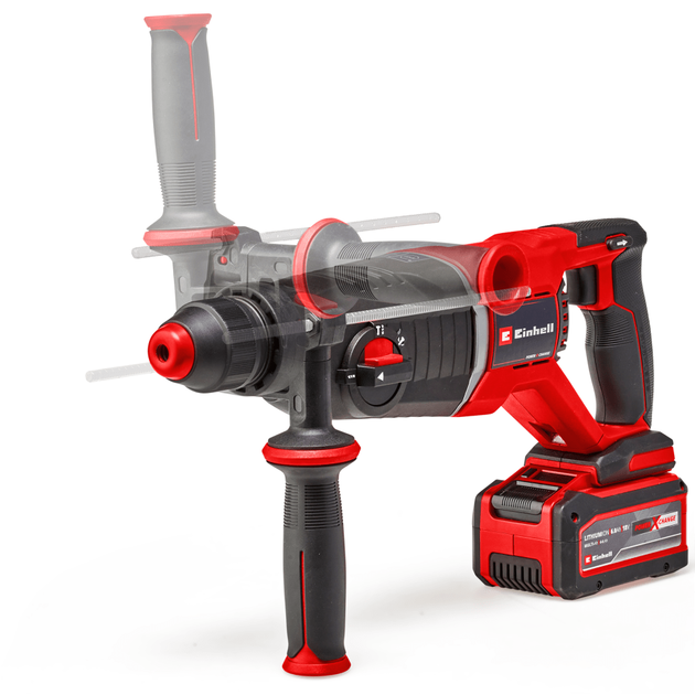 Einhell Перфоратор акумуляторний TP-HD 18/26 D Li BL - Solo PXC 18В 2.6Дж 2.9кг кейс (без АКБ та ЗП), фото , изображение 2 | SNABZHENIE.com.ua Einhell Перфоратор акумуляторний TP-HD 18/26 D Li BL - Solo PXC 18В 2.6Дж 2.9кг кейс (без АКБ та ЗП), фото , изображение 2 | SNABZHENIE.com.ua