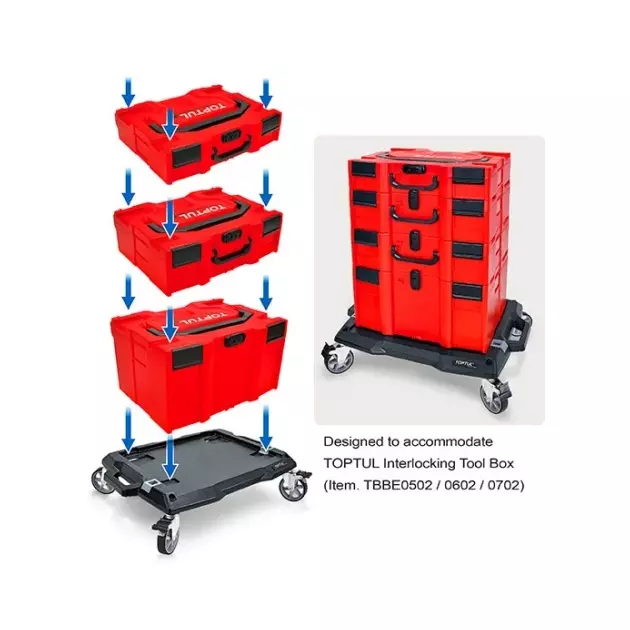 Платформенная тележка для модульных ящиков  TOPTUL TCCC0107, фото , изображение 2 | SNABZHENIE.com.ua Платформенная тележка для модульных ящиков  TOPTUL TCCC0107, фото , изображение 2 | SNABZHENIE.com.ua