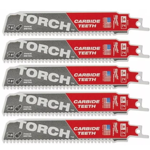 Полотно для сабельных пил TORCH CARBIDE MILWAUKEE, 150х3,1мм, (5шт), (металл), фото , изображение 2 | SNABZHENIE.com.ua Полотно для сабельных пил TORCH CARBIDE MILWAUKEE, 150х3,1мм, (5шт), (металл), фото , изображение 2 | SNABZHENIE.com.ua
