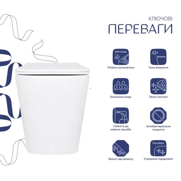 Готовое решение Qtap для ванной комнаты: Унитаз напольный Tern Ultra Quiet QT17223303AW + инсталляция QT0122490S+ клавиша QT0111M08V1384W, фото , зображення 3 | SNABZHENIE.com.ua Готовое решение Qtap для ванной комнаты: Унитаз напольный Tern Ultra Quiet QT17223303AW + инсталляция QT0122490S+ клавиша QT0111M08V1384W, фото , зображення 3 | SNABZHENIE.com.ua