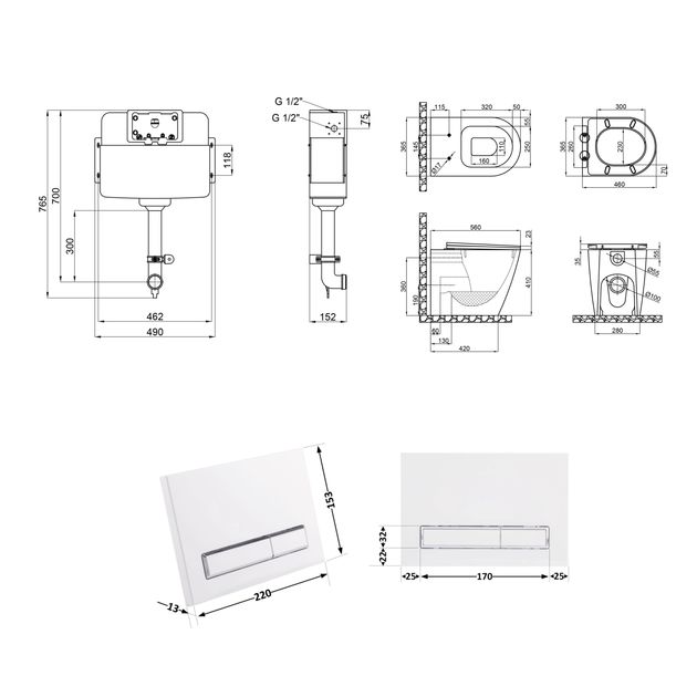 Готовое решение Qtap для ванной комнаты: Унитаз напольный Swan Rimless QT16223178W + инсталляция QT0122490S+ клавиша QT0111M08V1384W, фото , изображение 2 | SNABZHENIE.com.ua Готовое решение Qtap для ванной комнаты: Унитаз напольный Swan Rimless QT16223178W + инсталляция QT0122490S+ клавиша QT0111M08V1384W, фото , изображение 2 | SNABZHENIE.com.ua