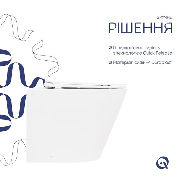 Готовое решение Qtap для ванной комнаты: Унитаз напольный Swan Rimless QT16223178W + инсталляция QT0122490S+ клавиша QT0111M08V1384W, фото , изображение 4 | SNABZHENIE.com.ua Готовое решение Qtap для ванной комнаты: Унитаз напольный Swan Rimless QT16223178W + инсталляция QT0122490S+ клавиша QT0111M08V1384W, фото , изображение 4 | SNABZHENIE.com.ua