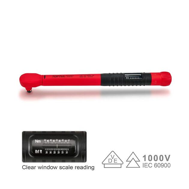 Ключ динамометрический 3/8" 10-50Nm изолированный 1000V VDE TOPTUL ANVA1205V4, фото , изображение 2 | SNABZHENIE.com.ua Ключ динамометрический 3/8" 10-50Nm изолированный 1000V VDE TOPTUL ANVA1205V4, фото , изображение 2 | SNABZHENIE.com.ua