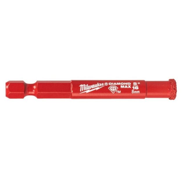 Коронка алмазная Diamond Plus/Max MILWAUKEE, Ø8,0мм (1/4 Hex) (с водой), фото  | SNABZHENIE.com.ua