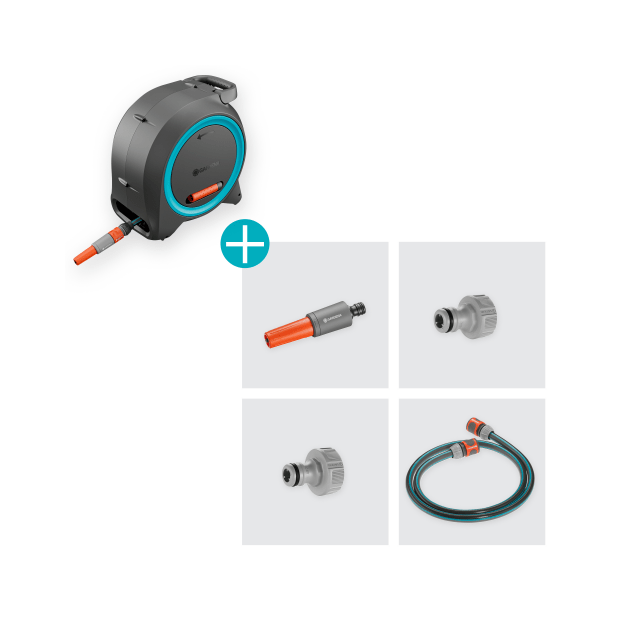 Катушка Gardena Dual Hose Box настенная и наземная 11 мм 25 м, фото , зображення 2 | SNABZHENIE.com.ua Катушка Gardena Dual Hose Box настенная и наземная 11 мм 25 м, фото , зображення 2 | SNABZHENIE.com.ua