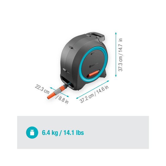 Катушка Gardena Dual Hose Box настенная и наземная 11 мм 25 м, фото , зображення 3 | SNABZHENIE.com.ua Катушка Gardena Dual Hose Box настенная и наземная 11 мм 25 м, фото , зображення 3 | SNABZHENIE.com.ua