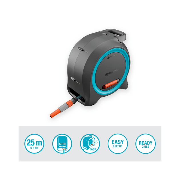 Катушка Gardena Dual Hose Box настенная и наземная 11 мм 25 м, фото , зображення 4 | SNABZHENIE.com.ua Катушка Gardena Dual Hose Box настенная и наземная 11 мм 25 м, фото , зображення 4 | SNABZHENIE.com.ua