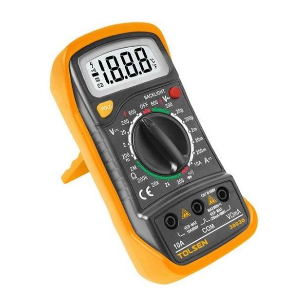 Tolsen Мультиметр цифровий, 0-600В, LCD-дисплей з підсвіткою, фото  | SNABZHENIE.com.ua