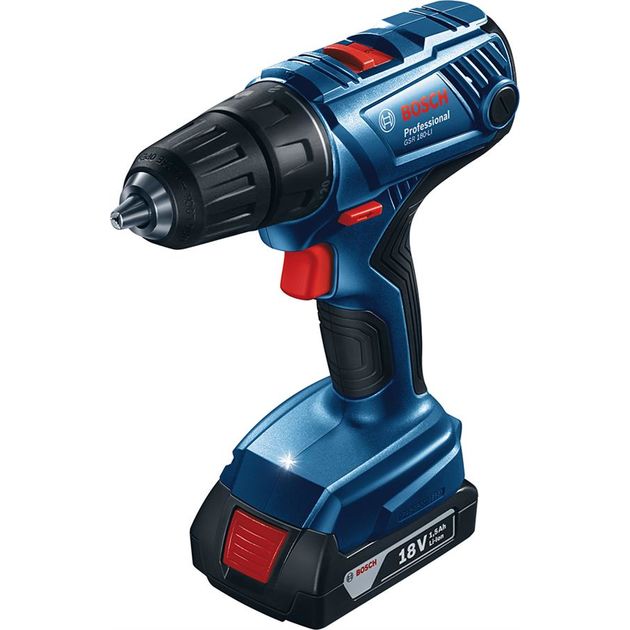 Bosch Шурупокрут-дриль акумуляторний GSR 180-LI, 18В 2х2Аг, 54Нм, 450/1700об/хв, 1.6кг, фото  | SNABZHENIE.com.ua
